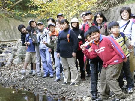 前田川で 前田川で